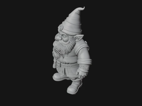 Garden Gnome Statue Design 3 - 3D Print Model 3D Print Model