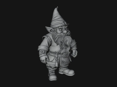Garden Gnome Statue Design 3 - 3D Print Model 3D Print Model