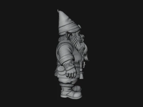 Garden Gnome Statue Design 3 - 3D Print Model 3D Print Model