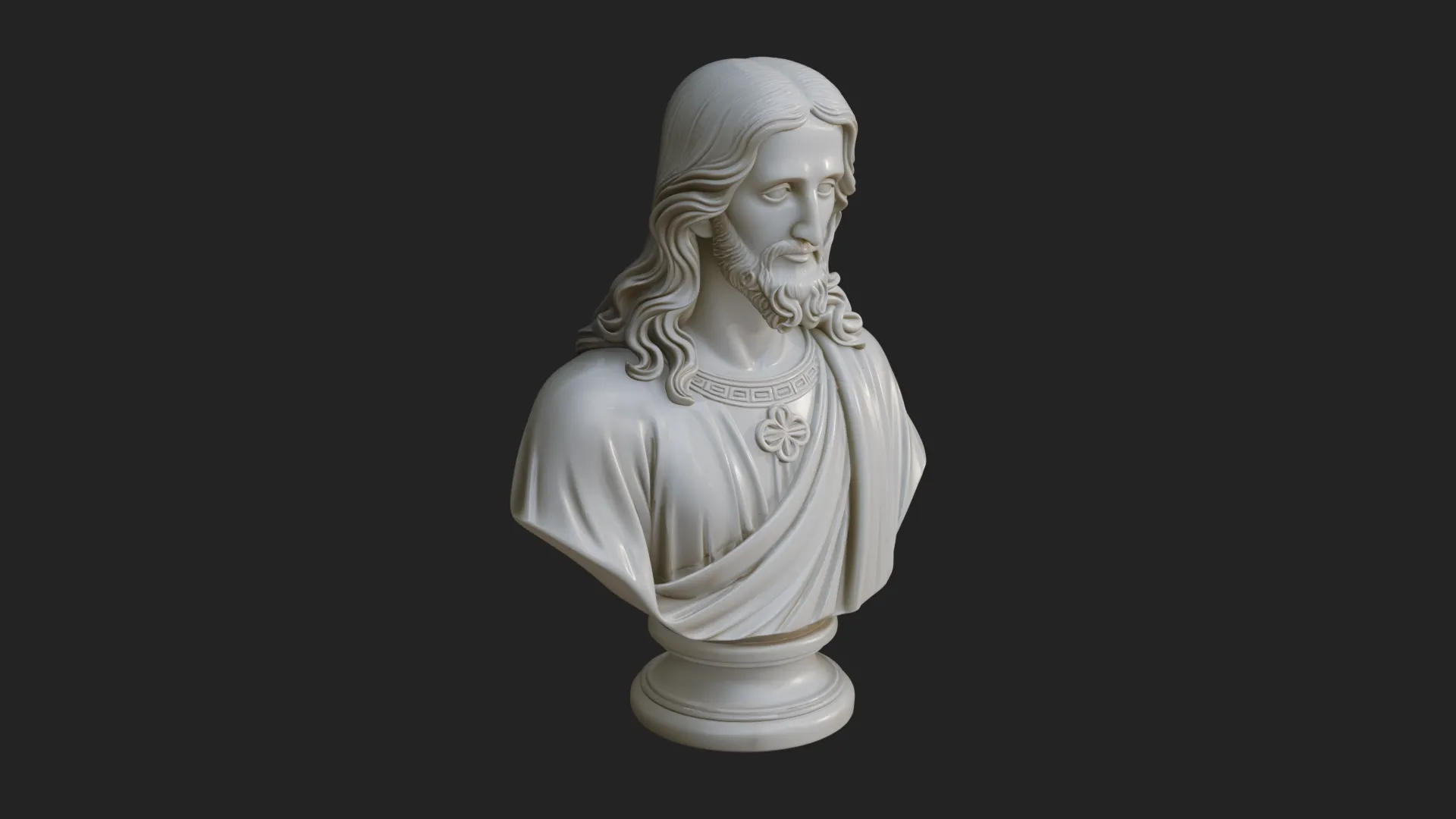 Christ Bust Statue Design 1 - 3D Print Model 3D Print Model .c4d .max .obj .3ds .fbx .stl .blend 