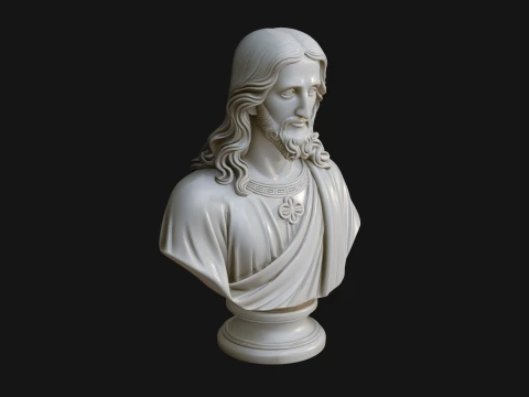 Christ Bust Statue Design 1 - 3D Print Model 3D Print Model