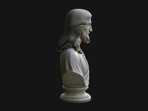 Christ Bust Statue Design 1 - 3D Print Model 3D Print Model