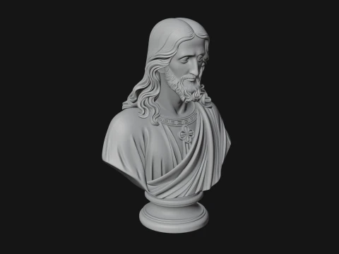 Christ Bust Statue Design 1 - 3D Print Model 3D Print Model