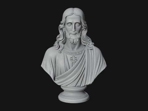 Christ Bust Statue Design 1 - 3D Print Model 3D Print Model
