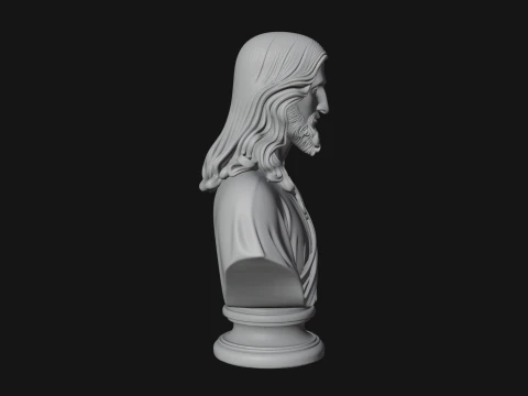 Christ Bust Statue Design 1 - 3D Print Model 3D Print Model