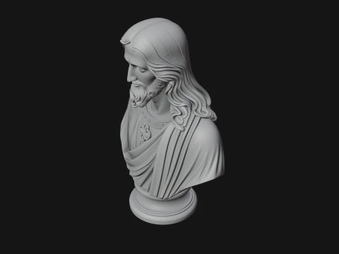 Christ Bust Statue Design 1 - 3D Print Model 3D Print Model