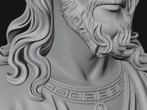 Christ Bust Statue Design 1 - 3D Print Model 3D Print Model