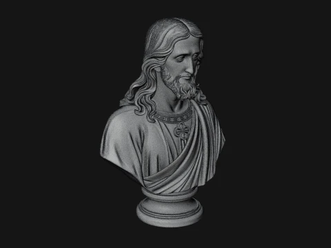 Christ Bust Statue Design 1 - 3D Print Model 3D Print Model