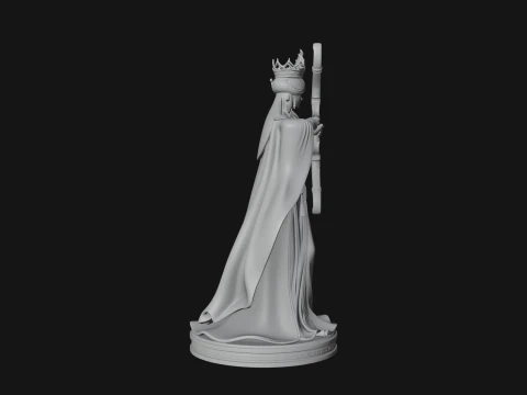 Elven Archer Queen Statue Design 1 - 3D Print Model 3D Print Model