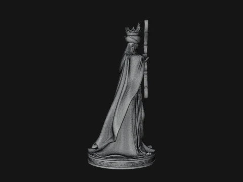 Elven Archer Queen Statue Design 1 - 3D Print Model 3D Print Model
