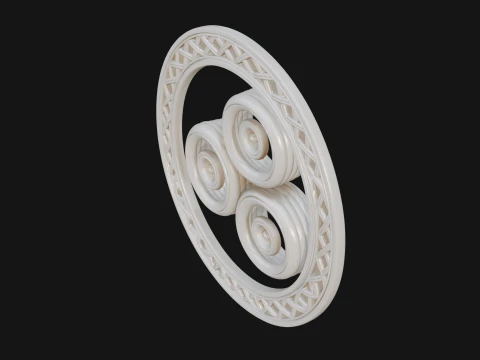 Celtic Triskelion Disc Plaque Design 1 - 3D Print Model 3D Print Model