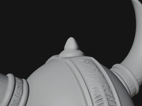 Viking Warrior Bust Statue Design 5 - 3D Print Model 3D Print Model