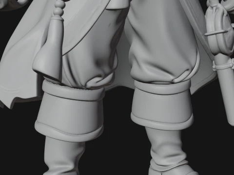 Skeleton Pirate Captain Statue Design 2 - 3D Print Model 3D Print Model