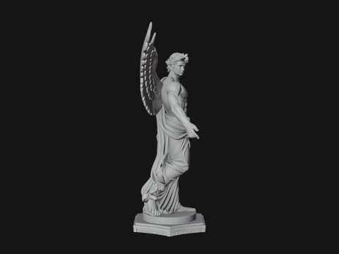 Winged Guardian Angel Statue Design 2 - 3D Print Model 3D Print Model