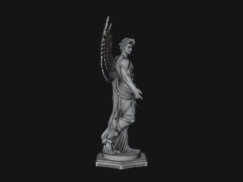 Winged Guardian Angel Statue Design 2 - 3D Print Model 3D Print Model