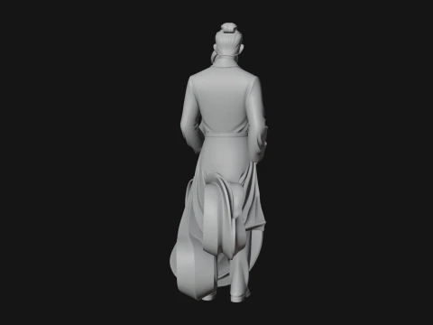 Robed Couple Statue Design 1 - 3D Print Model 3D Print Model