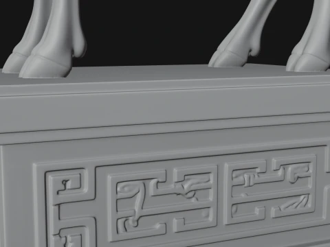 Mountain Goat on Pedestal Statue Design 1 - 3D Print Model 3D Print Model