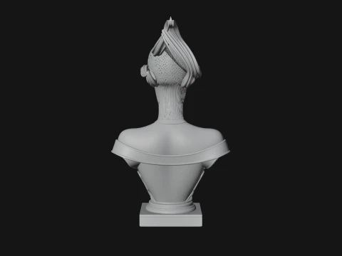Futuristic Woman Bust Statue Design 2 - 3D Print Model 3D Print Model