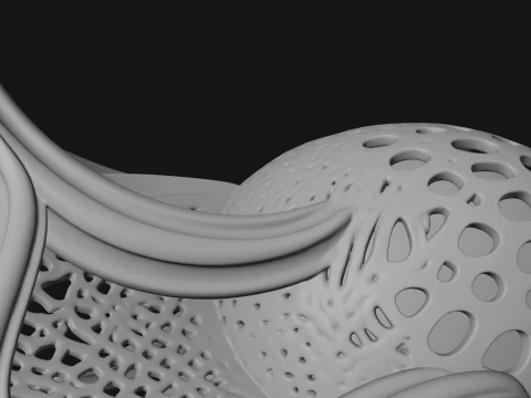 Futuristic Woman Bust Statue Design 2 - 3D Print Model 3D Print Model