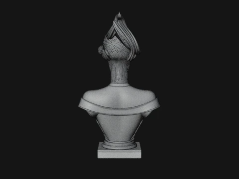 Futuristic Woman Bust Statue Design 2 - 3D Print Model 3D Print Model