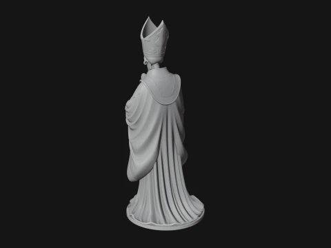 Skeleton Bishop Statue Design 2 - 3D Print Model 3D Print Model