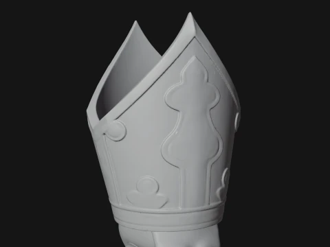 Skeleton Bishop Statue Design 2 - 3D Print Model 3D Print Model