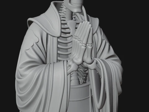 Skeleton Bishop Statue Design 2 - 3D Print Model 3D Print Model