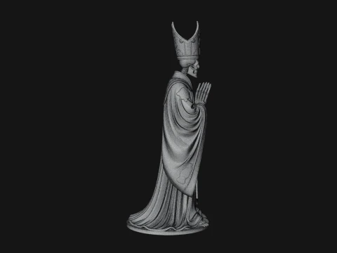 Skeleton Bishop Statue Design 2 - 3D Print Model 3D Print Model