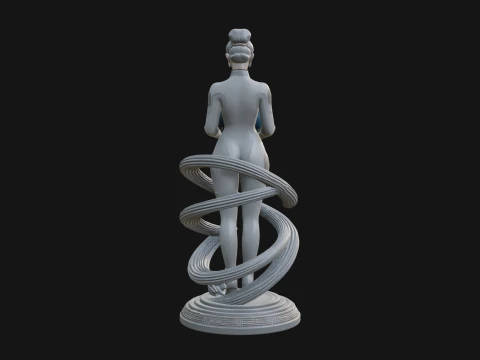 Figure Holding Globe Statue Design 2 - 3D Print Model 3D Print Model