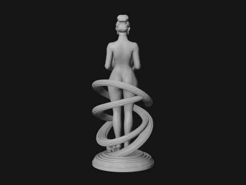 Figure Holding Globe Statue Design 2 - 3D Print Model 3D Print Model