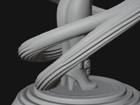 Figure Holding Globe Statue Design 2 - 3D Print Model 3D Print Model