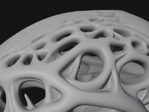 Biomechanical Alien Bust Statue Design 4 - 3D Print Model 3D Print Model