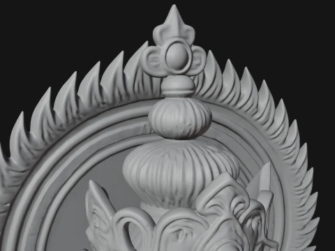 Brahma on Lotus Throne Statue Design 5 - 3D Print Model 3D Print Model