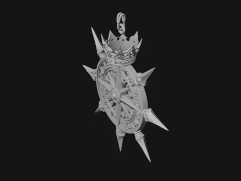 Compass Rose Medallion Pendant Design 1 - 3D Print Model 3D Print Model
