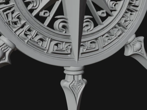 Compass Rose Medallion Pendant Design 1 - 3D Print Model 3D Print Model