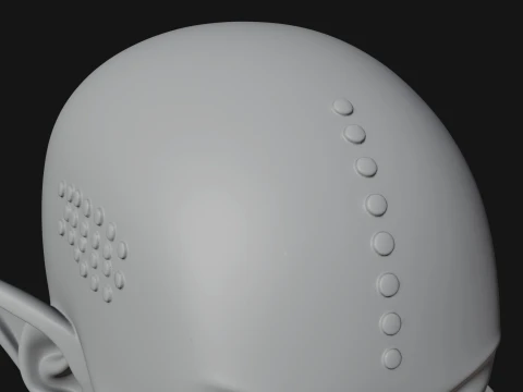 Minimalist Alien Bust Statue Design 2 - 3D Print Model 3D Print Model