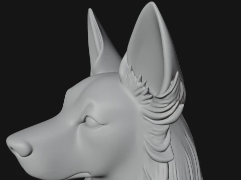 Dog on Pedestal Statue Design 1 - 3D Print Model 3D Print Model