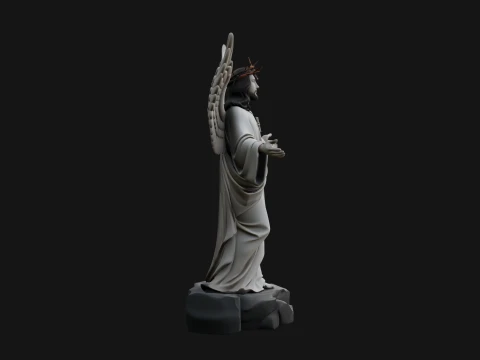 Winged Christ Statue Design 2 - 3D Print Model 3D Print Model