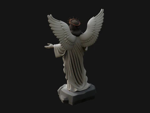 Winged Christ Statue Design 2 - 3D Print Model 3D Print Model
