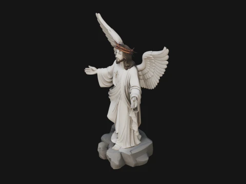 Winged Christ Statue Design 2 - 3D Print Model 3D Print Model