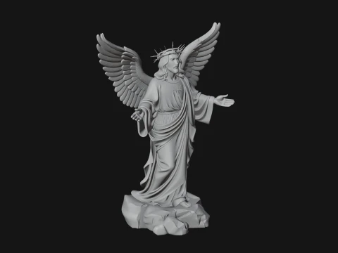 Winged Christ Statue Design 2 - 3D Print Model 3D Print Model