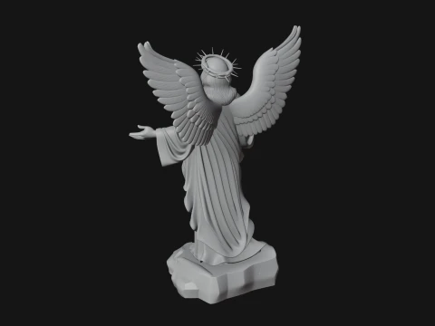 Winged Christ Statue Design 2 - 3D Print Model 3D Print Model