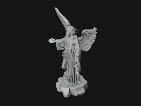 Winged Christ Statue Design 2 - 3D Print Model 3D Print Model