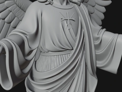 Winged Christ Statue Design 2 - 3D Print Model 3D Print Model