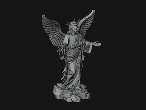 Winged Christ Statue Design 2 - 3D Print Model 3D Print Model