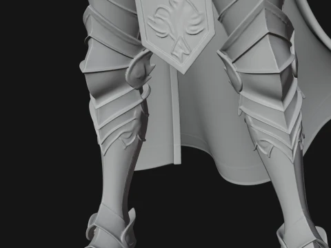 Woman Knight with Spear Statue Design 1 - 3D Print Model 3D Print Model
