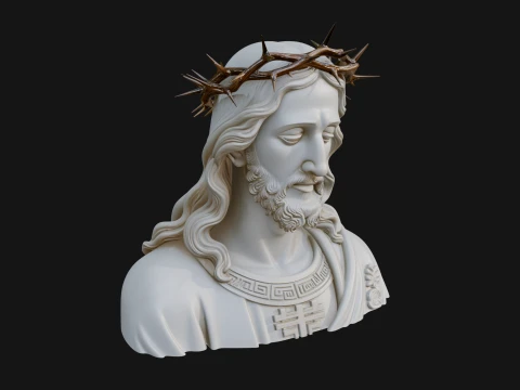 Christ Bust Statue Design 2 - 3D Print Model 3D Print Model