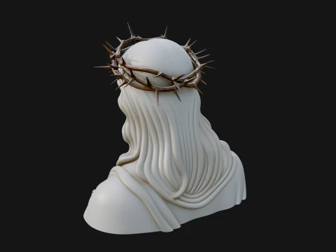 Christ Bust Statue Design 2 - 3D Print Model 3D Print Model