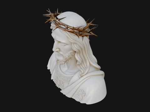 Christ Bust Statue Design 2 - 3D Print Model 3D Print Model