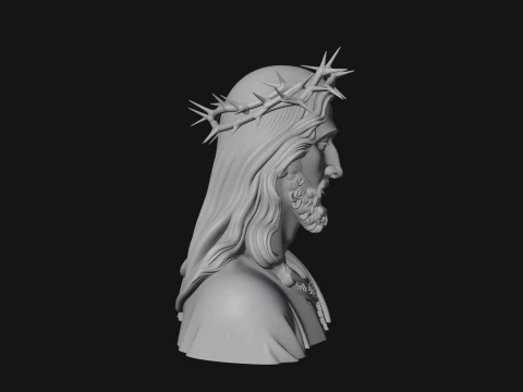 Christ Bust Statue Design 2 - 3D Print Model 3D Print Model